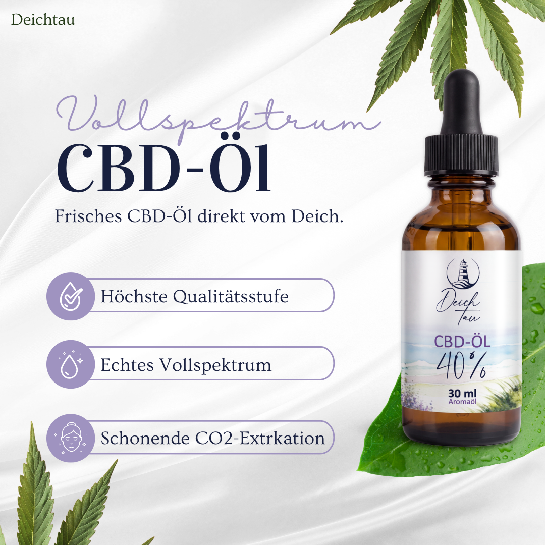 Deichtau CBD-Öl 40% Vollspektrum 30ml XL-Packung
