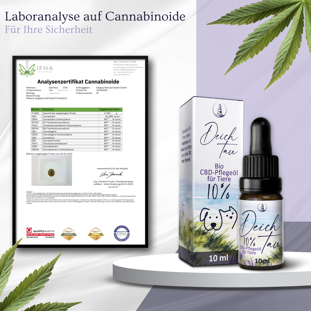 Deichtau Bio CBD-Öl für Tiere 10%