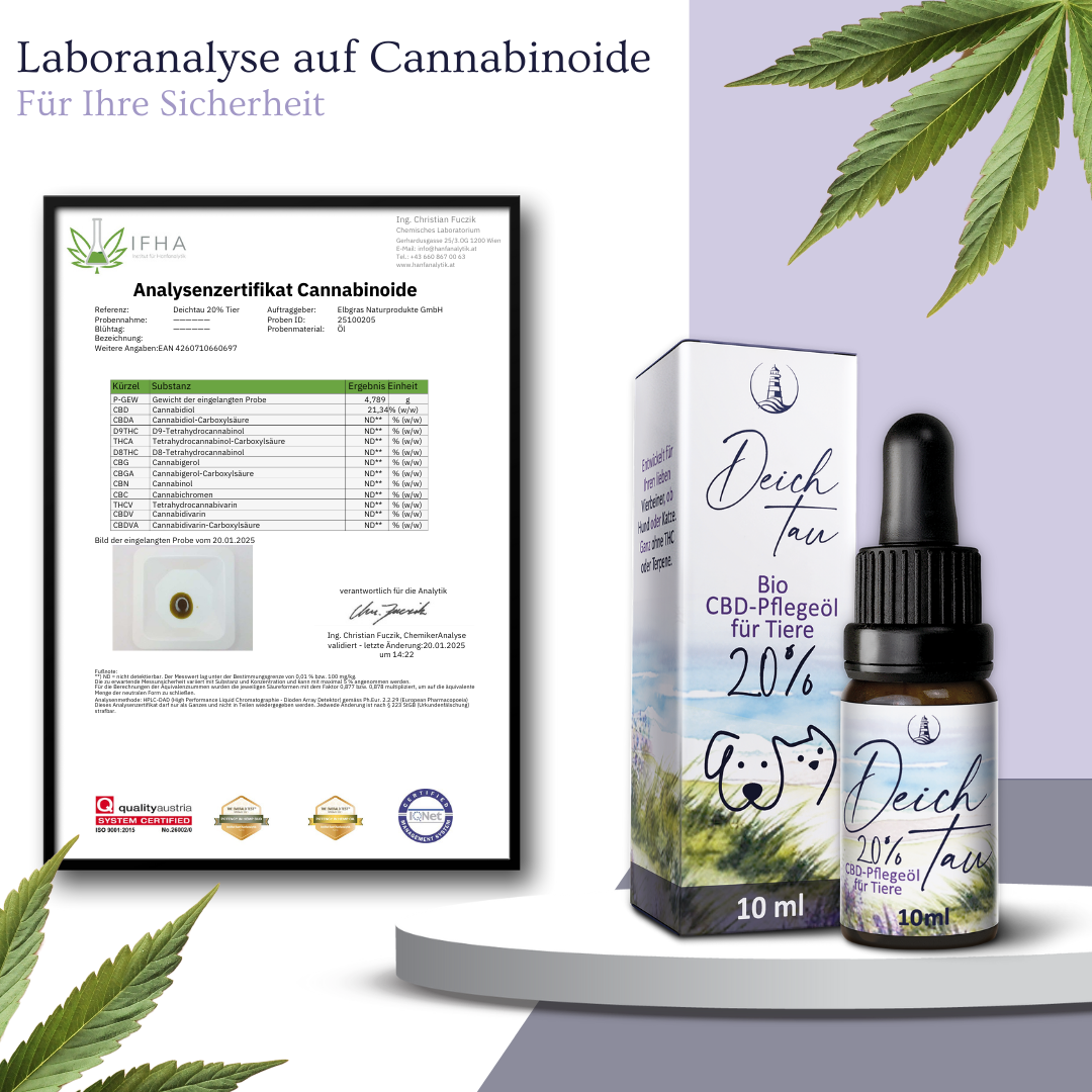 Deichtau Bio CBD-Öl für Tiere 20%