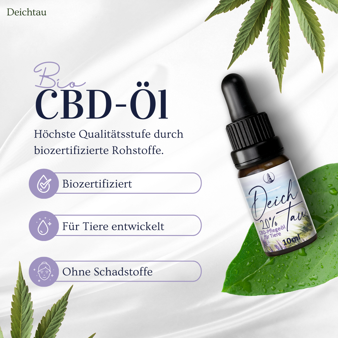 Deichtau Bio CBD-Öl für Tiere 20%