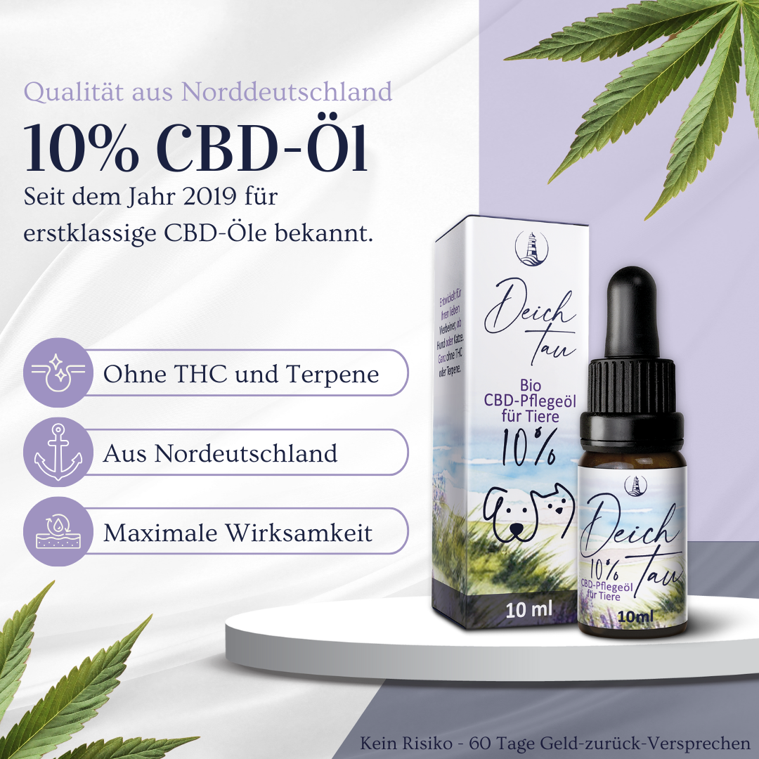 Deichtau Bio CBD-Öl für Tiere 10%