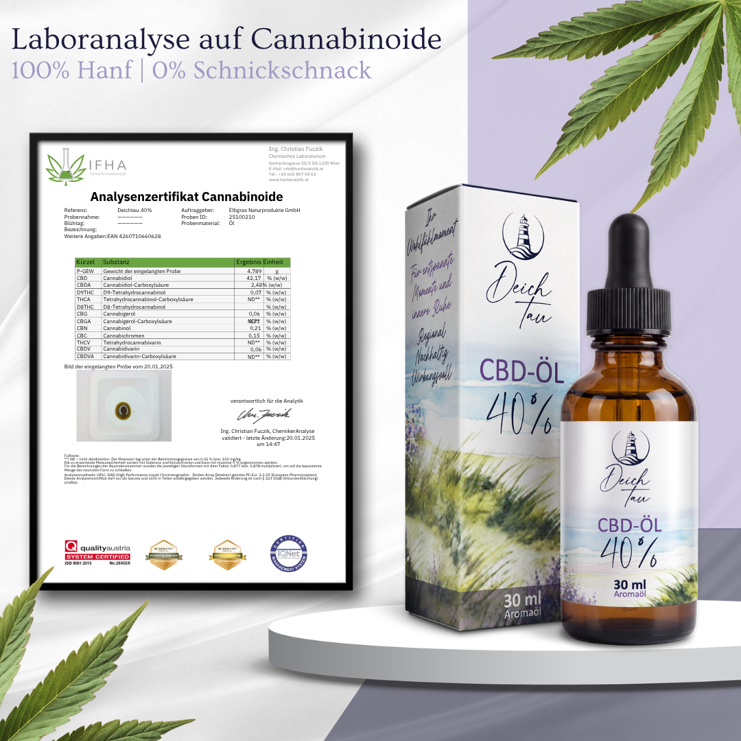 Deichtau CBD-Öl 40% Vollspektrum 30ml XL-Packung