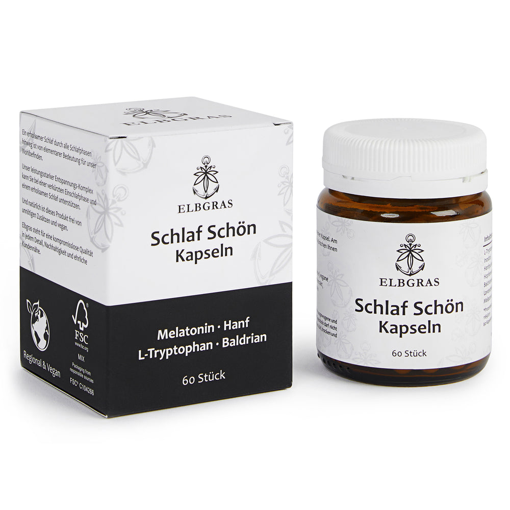 Schlaf Schön Kapseln mit Melatonin und Hanf